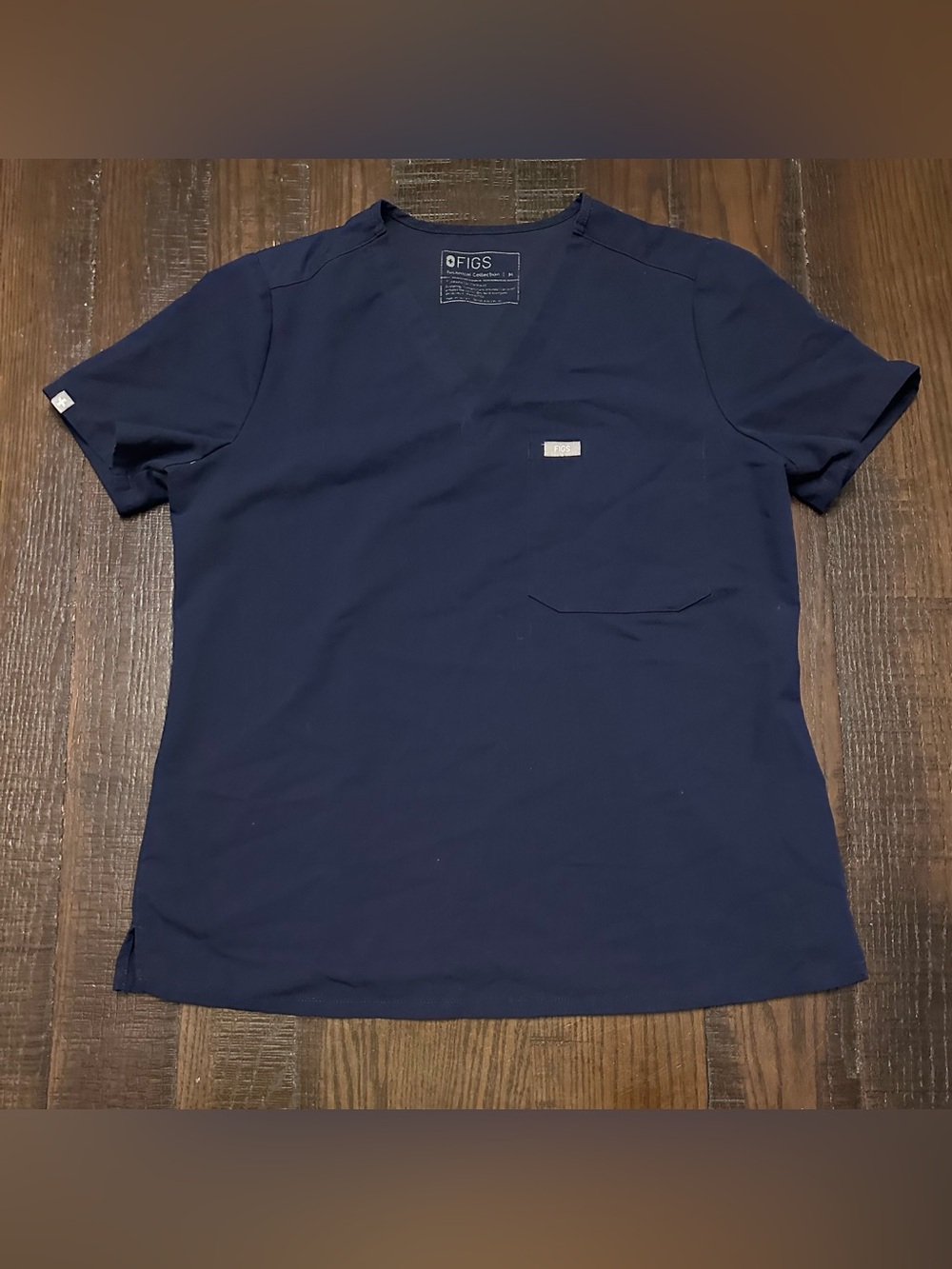 Figs Technical Collection Scrub Top Women’s Medium Navy Blue